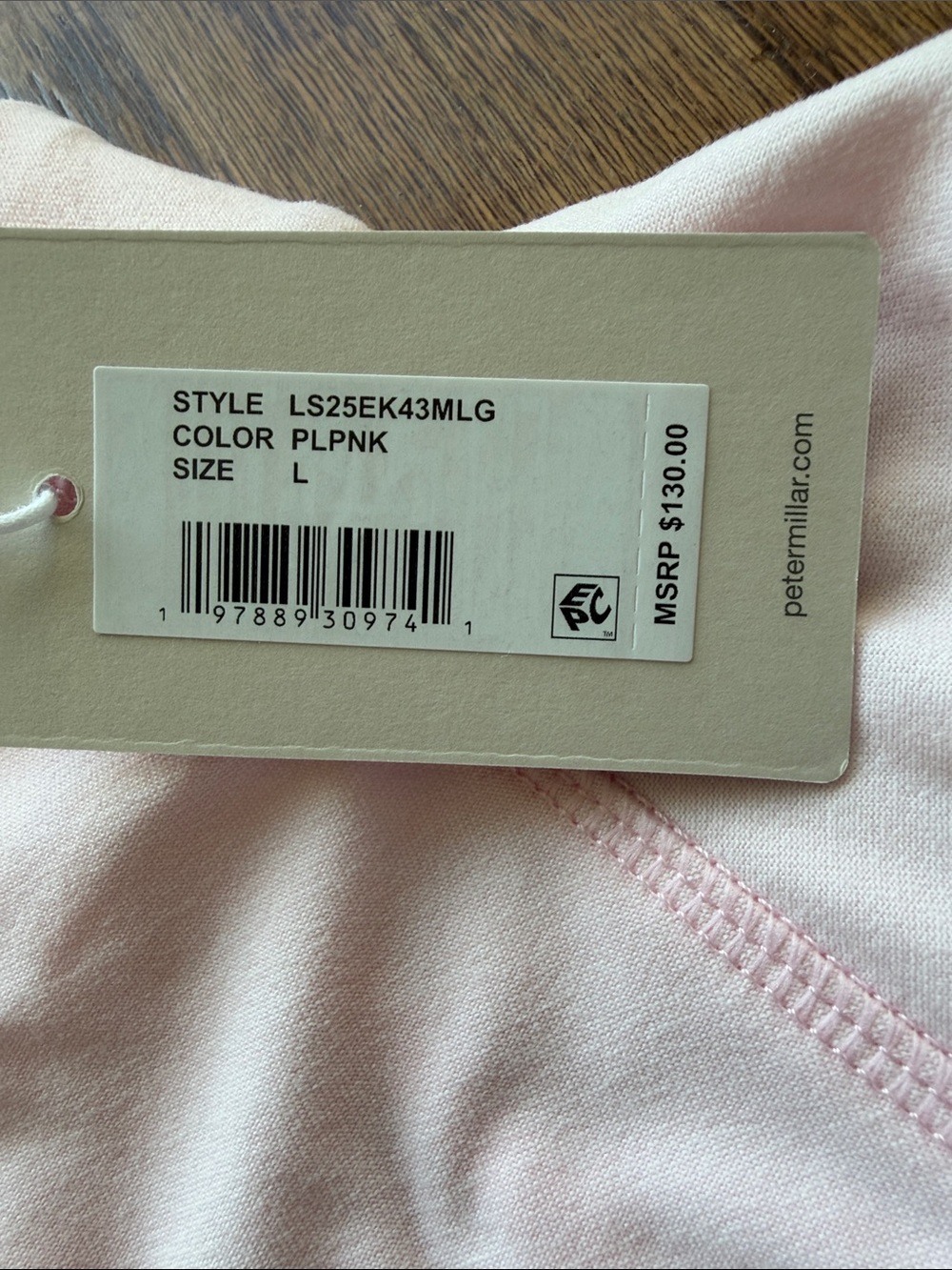 Peter Millar Pale Pink Long-Sleeve Quarter-Zip Pullover - Picture 4 of 7